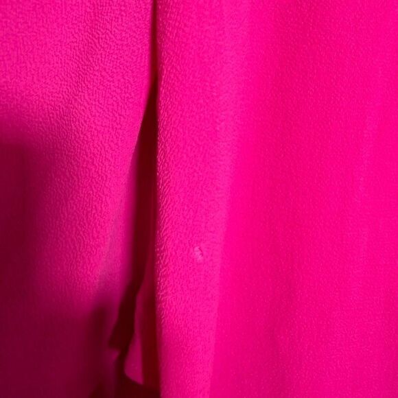 Vince Camuto Blouse Women's Medium Hot Pink Slouchy Round Neck Casual Top - Picture 5 of 10